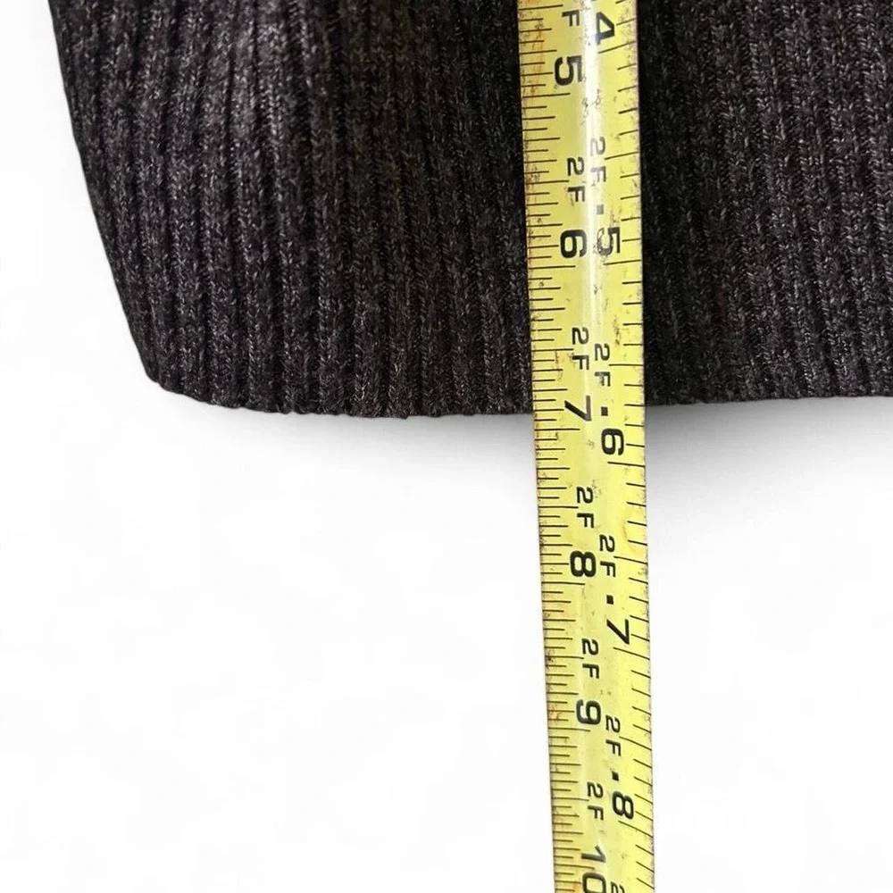 Dockers‎ Charcoal Gray Quarter Zip Sweater Mens XL Ribbed Knit Pullover